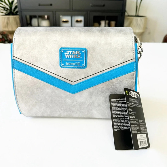 Loungefly Jango Fett Crossbody Bag Purse‎ Chain Strap Disney Star Wars New w Tag - Picture 3 of 11